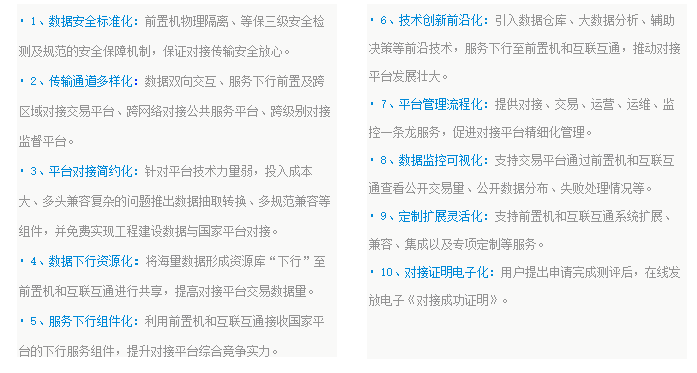 前置互聯對接